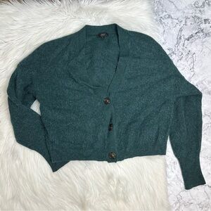J. Crew Factory Green Cardigan Sweater